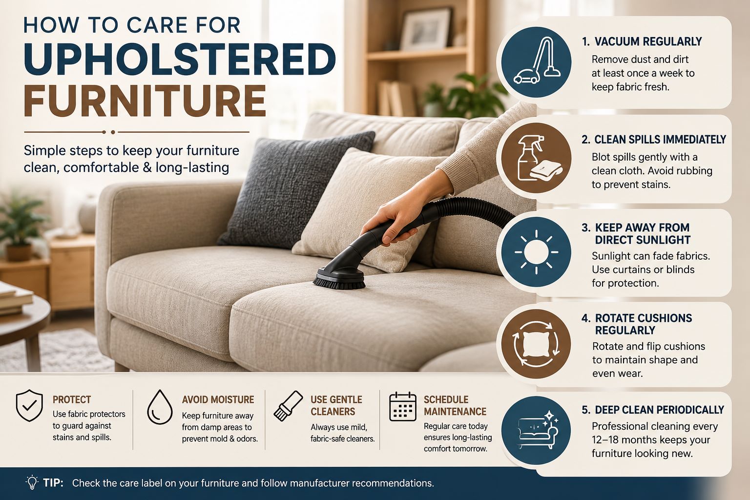 How to Care for Upholstered Furniture: Complete Maintenance Guide for Long-Lasting Comfort
